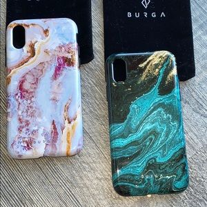 NEVER USED TWO BURGA phone cases IPhone X